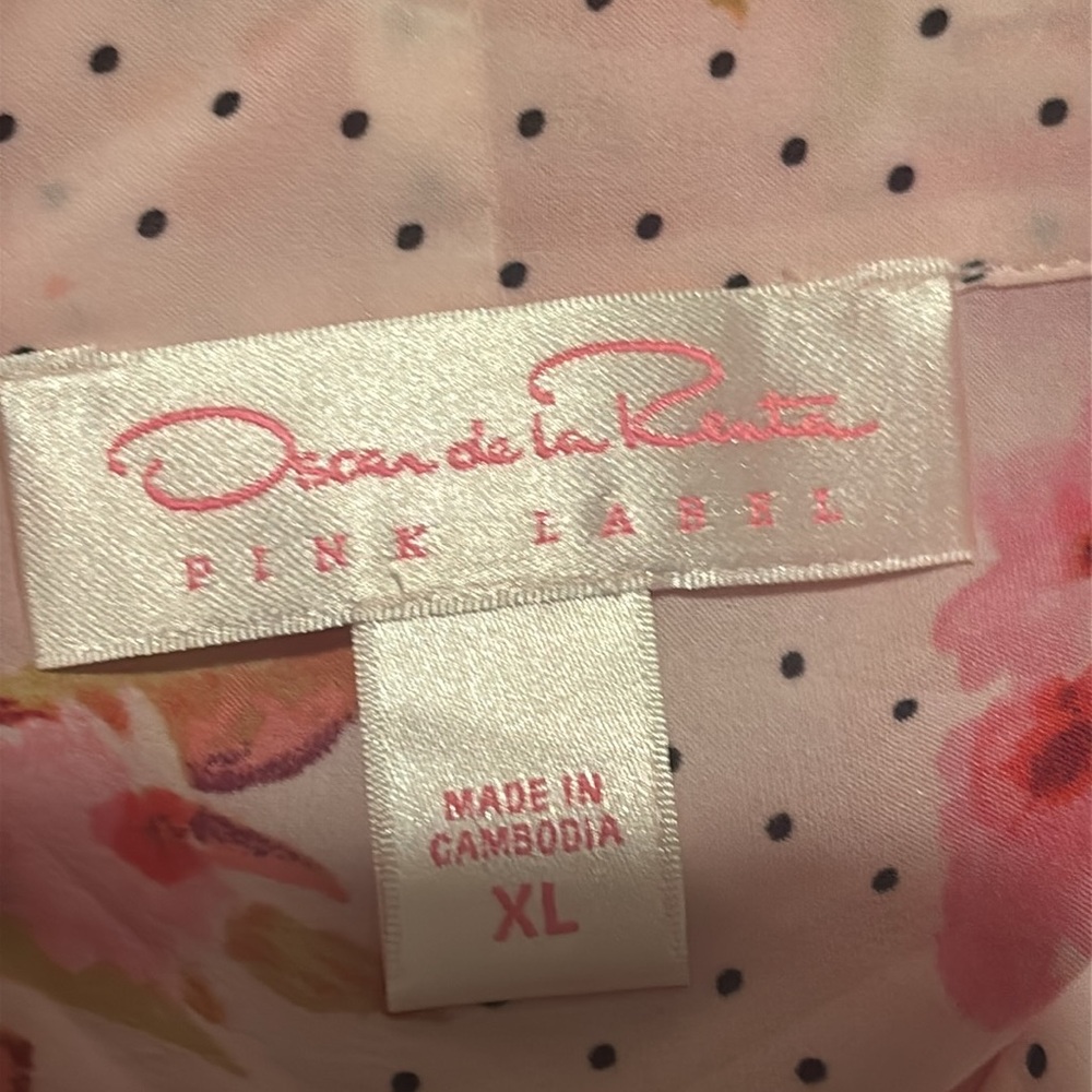 Oscar de la Renta Floral Plus Size Robe size XL - Picture 5 of 5